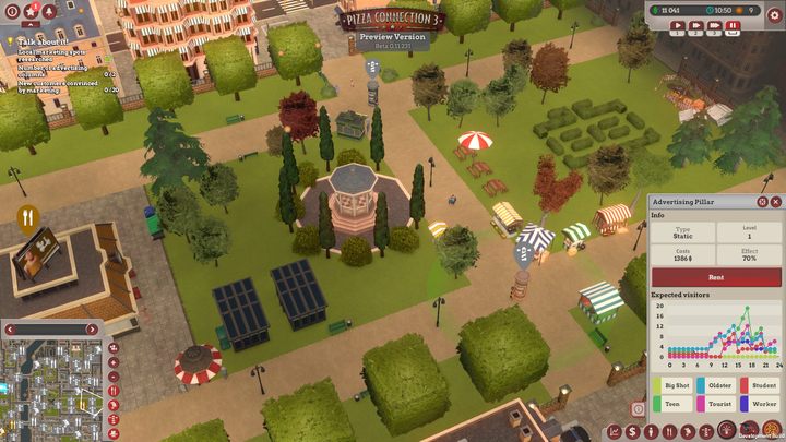 After that, you have to place ads for your restaurants on two marketing spots - French cuisine | Main missions in Pizza Connection 3 - Main missions - Pizza Connection 3 Game Guide