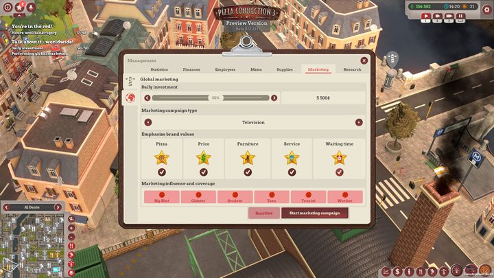 Another step is to widen your marketing reach - French cuisine | Main missions in Pizza Connection 3 - Main missions - Pizza Connection 3 Game Guide