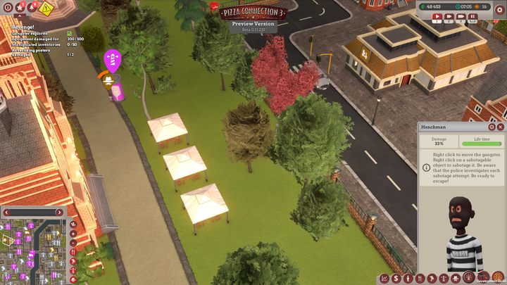 Another step is to make researches that will allow you to protect yourself from sabotages - The Pizza-Blitz over London | Main missions in Pizza Connection 3 - Main missions - Pizza Connection 3 Game Guide