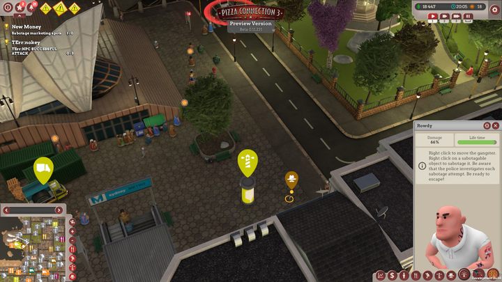 Your new objective is to destroy all ads of your competition - New tracks | Main missions in Pizza Connection 3 - Main missions - Pizza Connection 3 Game Guide