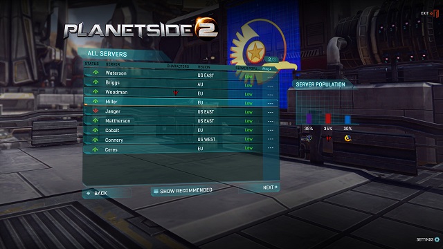 Why no server for Antarctica is listed? Hmpf! - Storyline and the game world - Basic information - PlanetSide 2 - Game Guide and Walkthrough