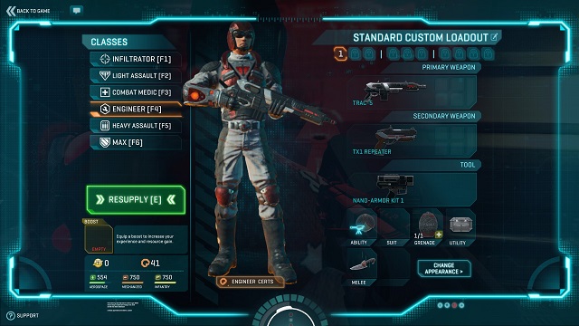 I am afraid that this piece of equipment has been completely used up... - Engineer - Character classes - PlanetSide 2 - Game Guide and Walkthrough