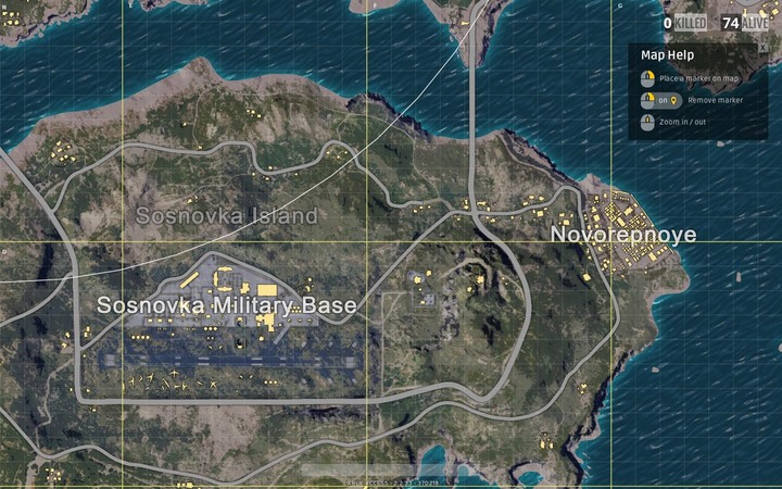 Located on an island, and offering various military buildings - Maps in PUBG - The Course of The Game - PUBG Guide