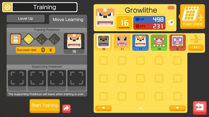 In order to improve attacks, you also have to place the pokemon in the top spot - How to train the pokemon in Pokemon Quest? - Pokemon training - Pokemon Quest Game Guide