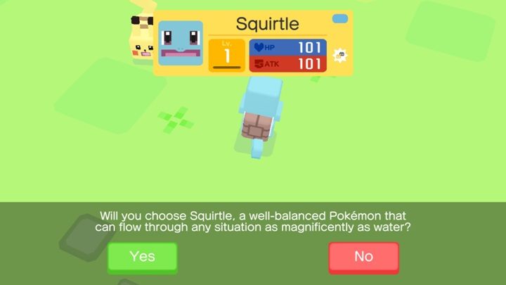 Squirtle is a water pokemon that has two attacks - How to start playing in Pokemon Quest? - FAQ - Pokemon Quest Game Guide