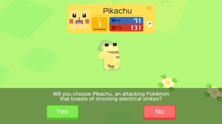 Pikachu is an electric pokemon with two attacks, both long-distance - How to start playing in Pokemon Quest? - FAQ - Pokemon Quest Game Guide