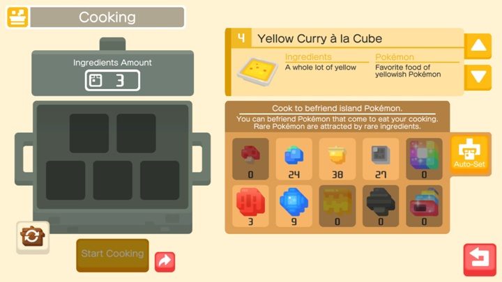 1 - Recipes in Pokemon Quest (Pokemon creation) - Pokemon training - Pokemon Quest Game Guide