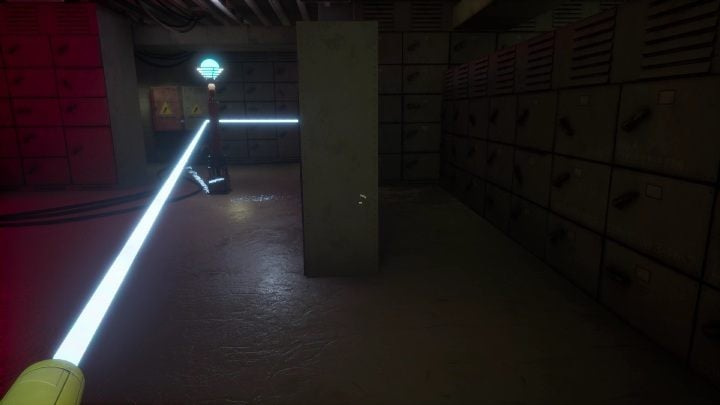 Walk across the room, hook the "arm" around the two energy transfer poles - Poppy Playtime: Blue hand - walkthrough - Chapter 1 - Poppy Playtime Guide, Walkthrough