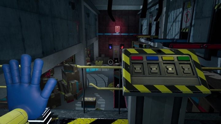 Your task is to go up the stairs and examine the control panel - Poppy Playtime: Red Hand - walkthrough - Chapter 1 - Poppy Playtime Guide, Walkthrough