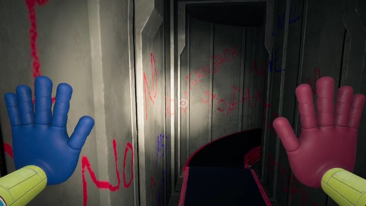 You'll be running away from the monster inside the shaft - Poppy Playtime: Huggy Wuggy - walkthrough - Chapter 1 - Poppy Playtime Guide, Walkthrough