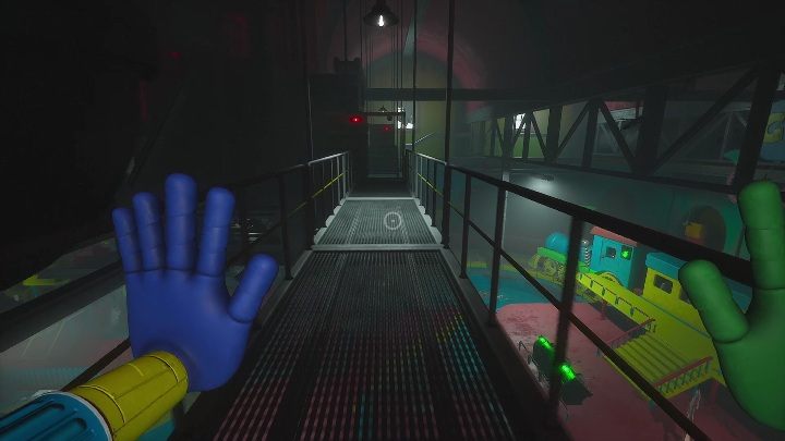 Move the metal platforms forward until you see a familiar room beneath your feet - Poppy Playtime: Train - walkthrough - Chapter 2 - Poppy Playtime Guide, Walkthrough