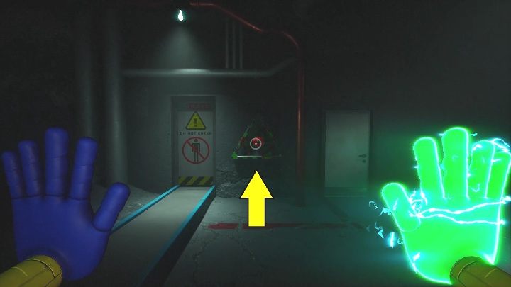 Once you've collected both hands, activate the passage (connect two objects with current) and enter the small hallway - Poppy Playtime: Green Hand - walkthrough - Chapter 2 - Poppy Playtime Guide, Walkthrough