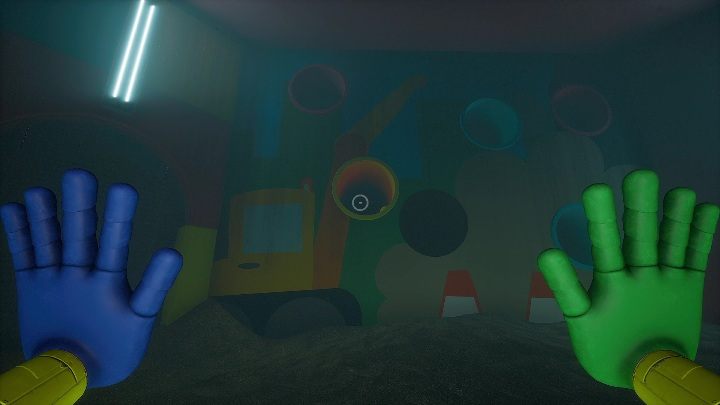 You have to watch the passages carefully and use your hands to hit the enemies that will move out of the tunnels - Poppy Playtime: Wack-A-Wuggy - walkthrough - Chapter 2 - Poppy Playtime Guide, Walkthrough