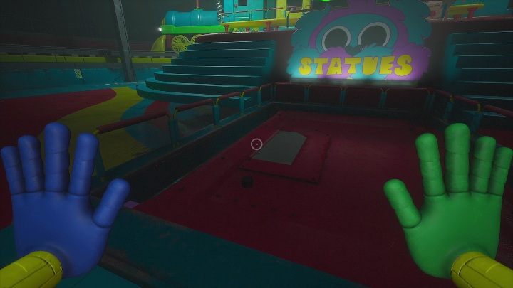 Time to pull the last lever in the room and open the entrance to the minigame - Poppy Playtime: Statues - walkthrough - Chapter 2 - Poppy Playtime Guide, Walkthrough