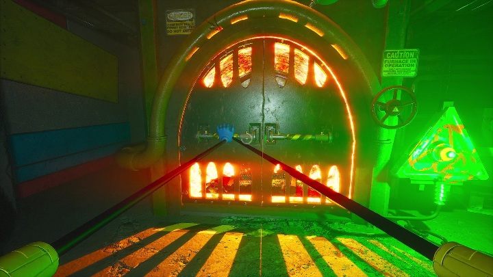 You can enter the furnace by simply opening the door - Poppy Playtime: Mommy Long Legs - walkthrough - Chapter 2 - Poppy Playtime Guide, Walkthrough