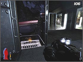 Before you head to the door, take time to look around the room - Prey 2006: Crash Landing - Prey 2006: Walkthrough - Prey (2006) Game Guide & Walkthrough