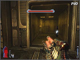 Wait for the creature to destroy the energy barriers that were blocking the way to two small rooms ahead - Prey 2006: Sacrifices - Prey 2006: Walkthrough - Prey (2006) Game Guide & Walkthrough