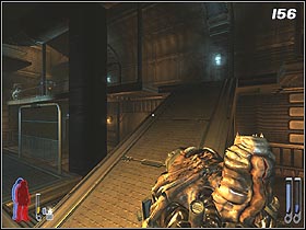 When you start your engine, go up, towards the fire-spewing pipe (remember Enisis advice - Prey 2006: Guiding Fires - Prey 2006: Walkthrough - Prey (2006) Game Guide & Walkthrough
