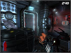 In the next corridor youll see two force fields, protecting the access to the small niches in the walls - Prey 2006: Jen - Prey 2006: Walkthrough - Prey (2006) Game Guide & Walkthrough