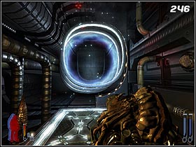 At the end of the wall walk theres a portal (#246) that will take you to a hunter-controlled corridor - Prey 2006: Jen - Prey 2006: Walkthrough - Prey (2006) Game Guide & Walkthrough