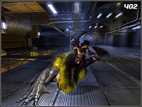 Shoot it again so that the monsters energy drops to half of its capacity - Prey 2006: Resolutions - Prey 2006: Walkthrough - Prey (2006) Game Guide & Walkthrough