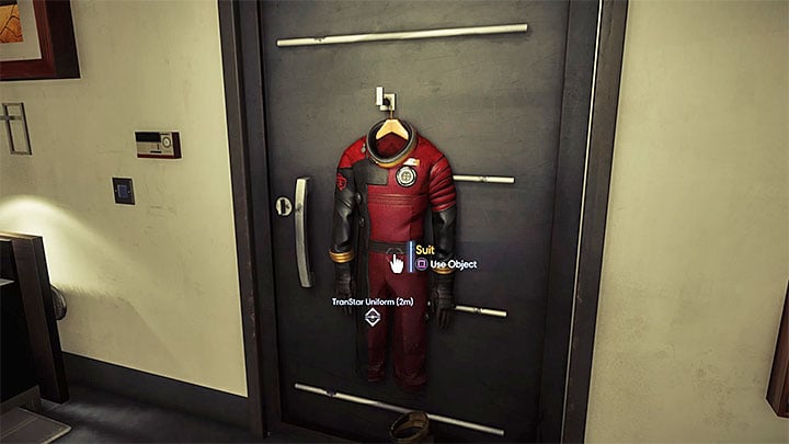 Take the suit off the hanger. - First Day on the Job | Main Story - Main Story - Walkthrough - Prey Game Guide