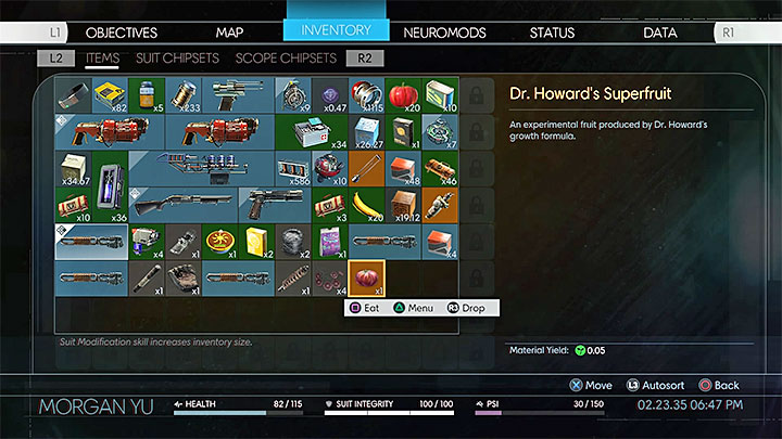 Weapons, that are not used in a given moment, should be left for later, especially because they take from 2 to 4 inventory slots and dont stack up when you find multiple examples of the same weapon - Will the dropped items disappear? | FAQ - FAQ â€ Frequently Asked Questions - Prey Game Guide