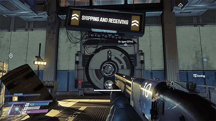 The entrance to Shipping and Receiving section - Shipping and Receiving | Main Story - Main Story - Walkthrough - Prey Game Guide