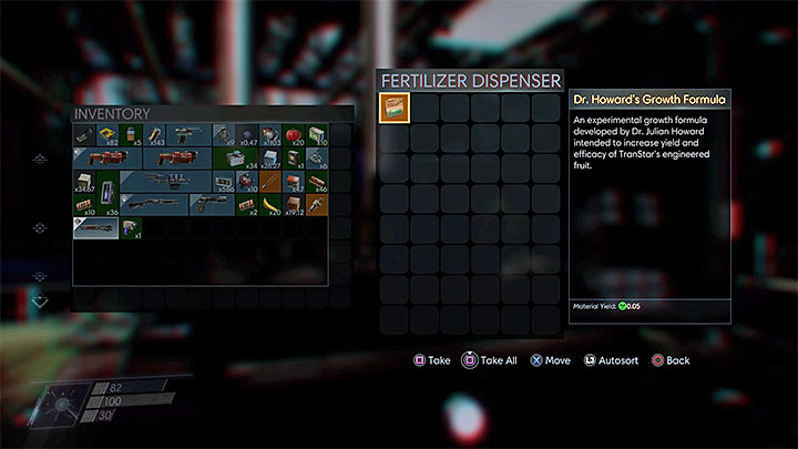 Nie mozesz od razu uzyc nawozu, bo musisz wyprodukowac go w oparciu o pozyskany przed chwila projekt - Arboretum | Side Quests - Side Quests - Prey Game Guide