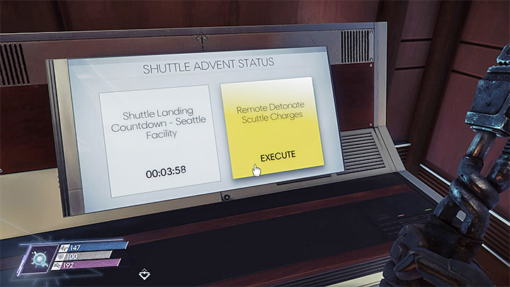 The message enables you to learn that the shuttle, along with two people onboard, has left Talos I and is currently enroute to Earth - Talos I Bridge | Side Quests - Side Quests - Prey Game Guide