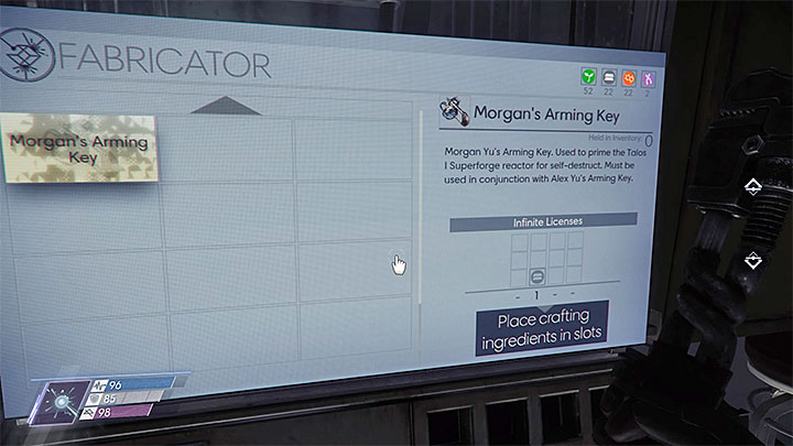 This mission is added automatically to your journal when, during Restore from Backup main mission, you get Morgans Arming Key fabrication plan - The Keys to the Kingdom | Main Story - Main Story - Walkthrough - Prey Game Guide
