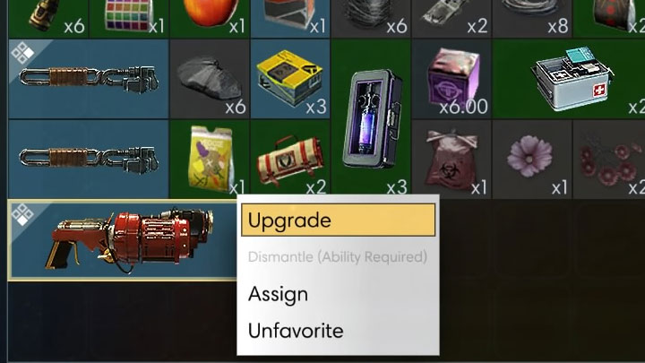 Upgrading weapons is performed through Weapon Upgrade Kits, special items that can be seen on screenshot 1 - Cold Dead Hands | Trophies and achievements - Achievements and trophies - Prey Game Guide