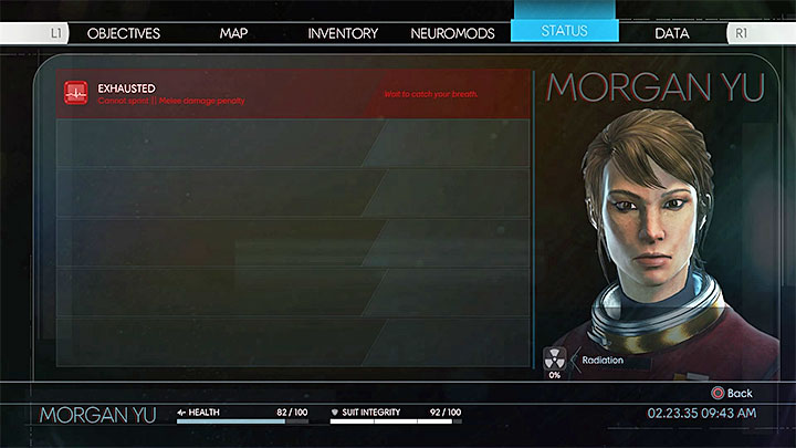 The protagonist can sometimes receive temporary statuses that influence some of his/her parameters - Statuses - Combat - Prey Game Guide