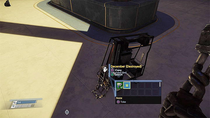 Search the destroyed operator - Who is December? | Side Quests - Side Quests - Prey Game Guide