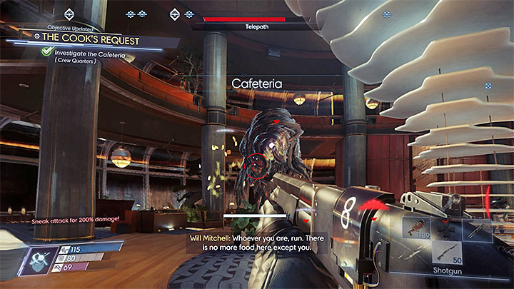 Prepare a nullwave-transmitter trap in a tactically convenient place and attack the telepath - Crew Quarters | Side Quests - Side Quests - Prey Game Guide