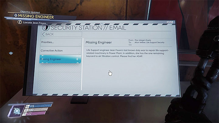 This mission can be unlocked after reaching the security station located in the western part of Life Support, near the passage to Talos I Lobby - Life Support | Side Quests - Side Quests - Prey Game Guide