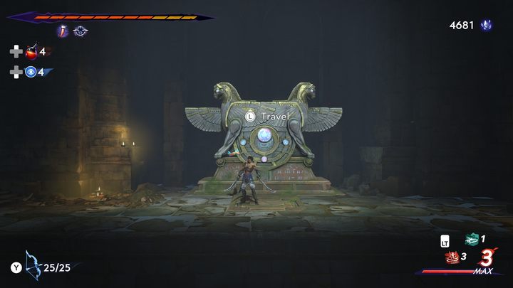 Hideout near the merchant and the elevator leading to the upper levels of the Citadel - Prince of Persia The Lost Crown: All Fast travel points - Secrets and Collectibles - Prince of Persia The Lost Crown Guide