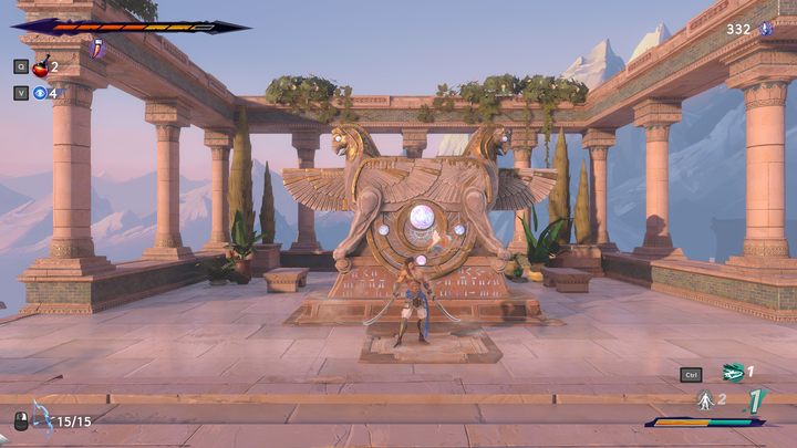 The altar is located in a large, open space on the roofs of the Citadel - Prince of Persia The Lost Crown: All Fast travel points - Secrets and Collectibles - Prince of Persia The Lost Crown Guide