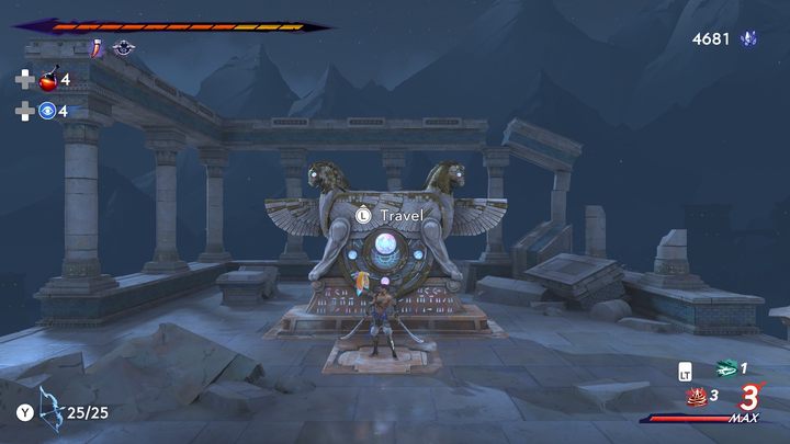 Point in the large hall in the western part of the region - Prince of Persia The Lost Crown: All Fast travel points - Secrets and Collectibles - Prince of Persia The Lost Crown Guide