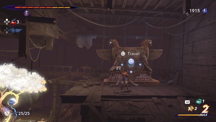 An altar near the entrance to the oblong region - Prince of Persia The Lost Crown: All Fast travel points - Secrets and Collectibles - Prince of Persia The Lost Crown Guide