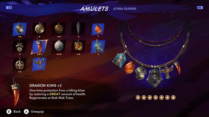 A powerful artifact that you receive after finding the Moon Gatherer and accepting his side quest in the Sacred Archives - Prince of Persia The Lost Crown: Best Amulets - Basics - Prince of Persia The Lost Crown Guide