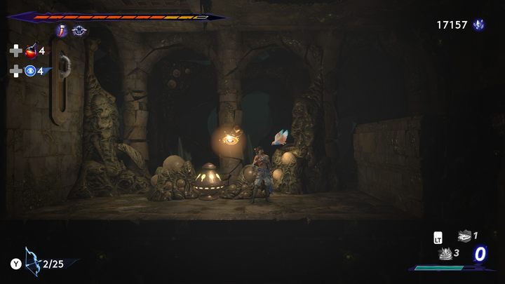 In a dark room in the eastern part of the region - Prince of Persia The Lost Crown: All Spirited Sand Jars (Prophecies) - Secrets and Collectibles - Prince of Persia The Lost Crown Guide