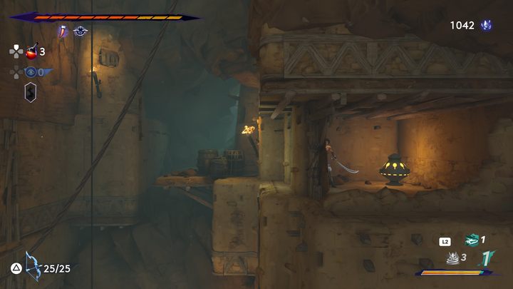 In a small room adjacent to the elevator shaft - Prince of Persia The Lost Crown: All Spirited Sand Jars (Prophecies) - Secrets and Collectibles - Prince of Persia The Lost Crown Guide