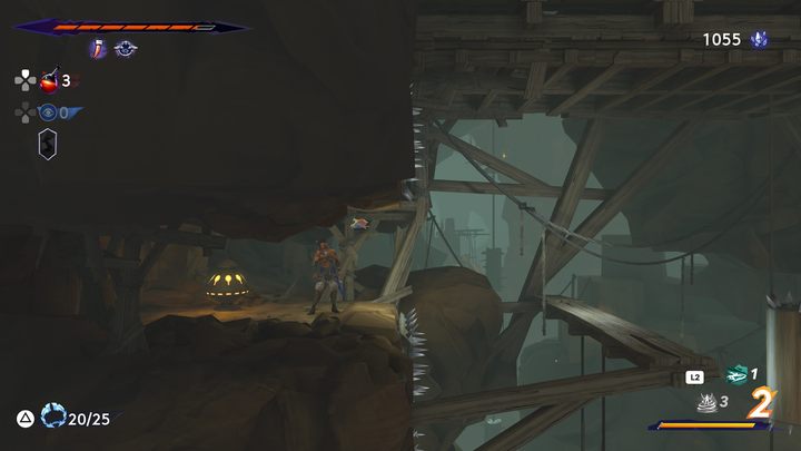 In the top area of a room filled with treacherous platforms and sharp spikes - Prince of Persia The Lost Crown: All Spirited Sand Jars (Prophecies) - Secrets and Collectibles - Prince of Persia The Lost Crown Guide