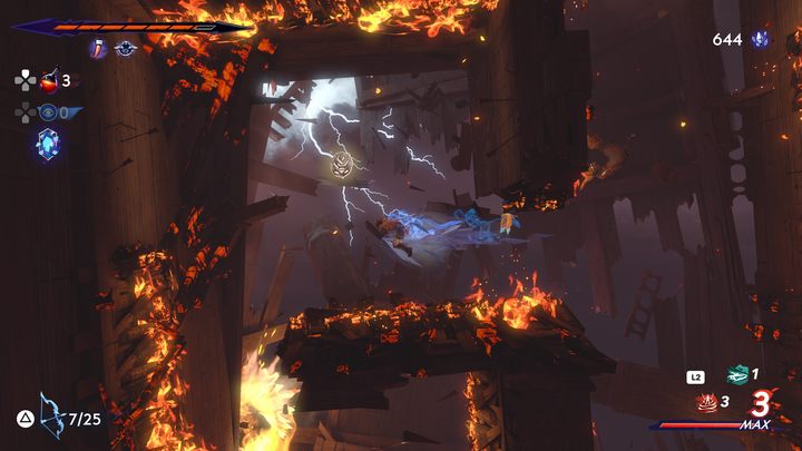 At the end of a platforming section inside the burning shipwreck - Prince of Persia The Lost Crown: All Xerxes coins - Secrets and Collectibles - Prince of Persia The Lost Crown Guide