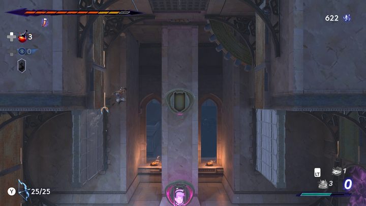 In the left room, pick up the battery and place it in the lower port - Prince of Persia The Lost Crown: How to solve the puzzle in the Upper City? - FAQ - Prince of Persia The Lost Crown Guide