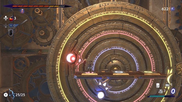 Once all the rings are set in motion, your task will be to synchronize them in such a way that they are activated at once by passing over the appropriate point - Prince of Persia The Lost Crown: How to solve the puzzle in the Upper City? - FAQ - Prince of Persia The Lost Crown Guide