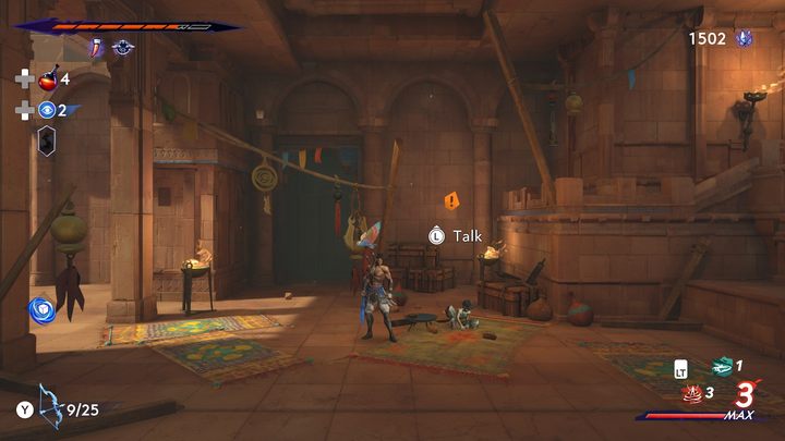 The girl is not located directly in this small region - you can find her at the border with Lower City - Prince of Persia The Lost Crown: All Maps (Fariba) - Secrets and Collectibles - Prince of Persia The Lost Crown Guide