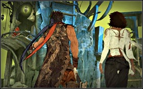 Go down the ramp and prepare for your first battle with the Alchemist - The Vale - The Cauldron - The Vale - Prince of Persia - Game Guide and Walkthrough