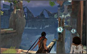 Collect the first four Light Seeds and jump onto red Power Plate - Ruined Citadel - Sun Temple - Light Seeds - Ruined Citadel - Prince of Persia - Game Guide and Walkthrough